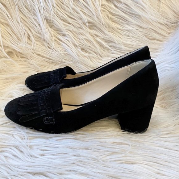 cole haan mabel tassel suede pumps